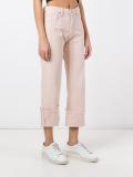 folded hem straight jeans