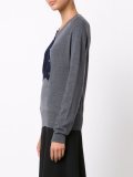 'Faux Cardigan' sweater