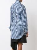high neck check shirt