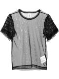 loop fringe sheer T-shirt