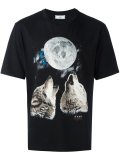 'wolves' print T-shirt