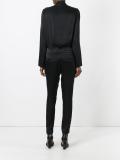 collared long sleeve jumpsuit