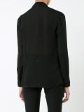 deep V-neck longsleeved blouse