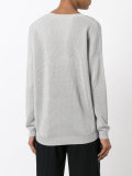 V-neck ribbed jumper