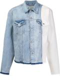 colour block denim jacket