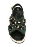 espadrille neoprene Fussbett sandals