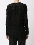 fringed knit blouse