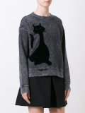 猫印花套头衫