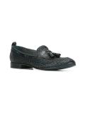 interlaced leather mocassins