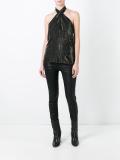 wrap neck halter top