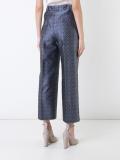 jacquard high waisted trousers