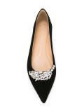 crystal embellished pointed ballerinas