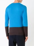 ribbed colour block jumper