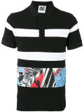 printed trim polo shirt 