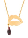 'In Mood For Love' lips garnet necklace