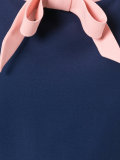 bow collar short sleeved dress