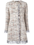 frayed edge tweed jacket