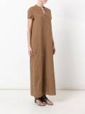 notched neckline dress