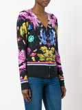 botanical print cardigan