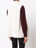 fur trim knit vest