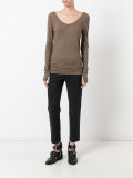 thumbhole slim-fit T-shirt
