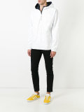 zipped neck hoodie