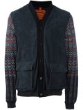 contrast sleeve padded jacket