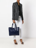 logo embossed tote