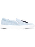 NY denim slip-on sneakers 