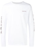 long sleeve typography print T-shirt