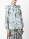 ruffle collar blouse