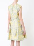 floral brocade pleated dress