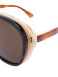 rounded aviator flip-up sunglasses