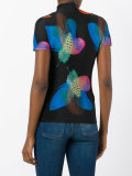 floral pattern knitted T-shirt