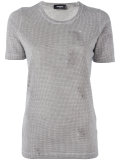 microstudded distressed T-shirt