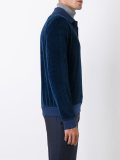 V-neck velvet polo shirt