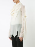 draped asymmetric blouse 