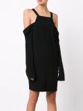 cut-off shoulders dress