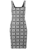 square-neck fitted dress