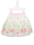 embroidered rose tulle skirt 