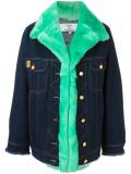 contrast collar denim jacket