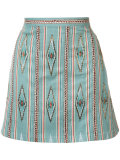 bead embroidered mini skirt