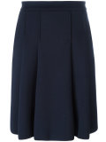 wide pleat knee-length skirt