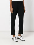 drawstring cropped trousers