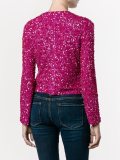 sequin embellished bow blouse