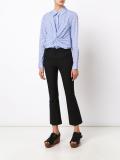 embroidered knot front shirt