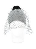 pompom veil beanie