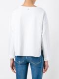 contrast pocket square sweatshirt 