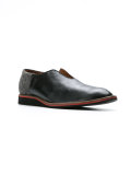 leather laceless shoes