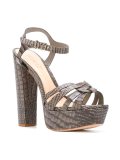 snakeskin effect sandals 